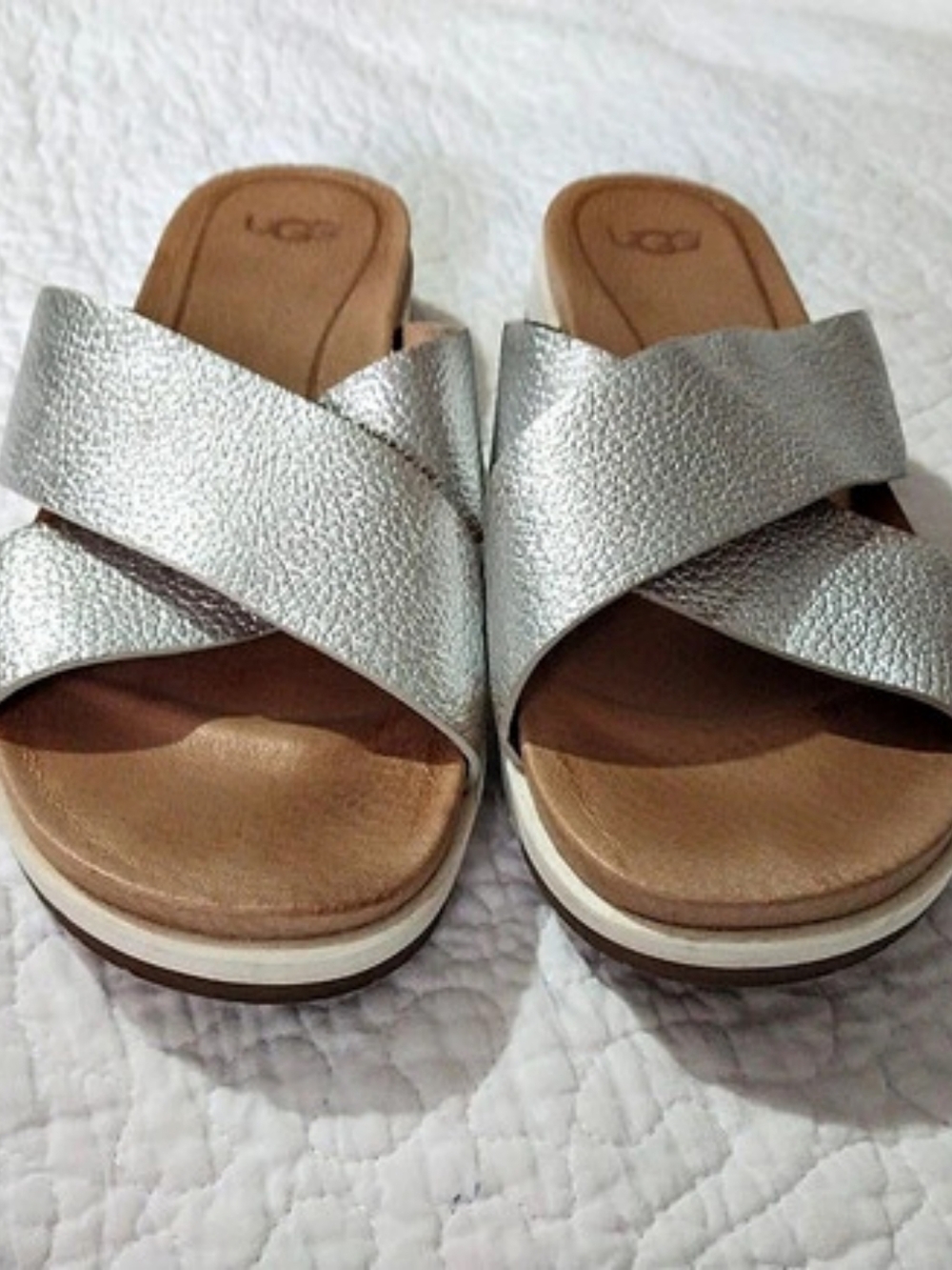 UGG Kenton Metallic Platform Women's Sandals US 8